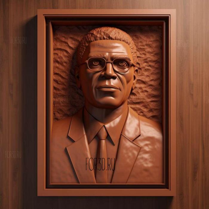 Malcolm X 2 stl model for CNC